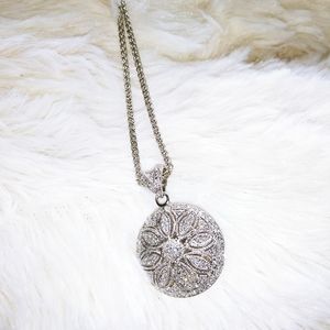 925 Sterling silver sand stone chain and charm